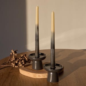 Hand-Dipped Ombre Taper Candle Set: Elegant Soy Wax Candles