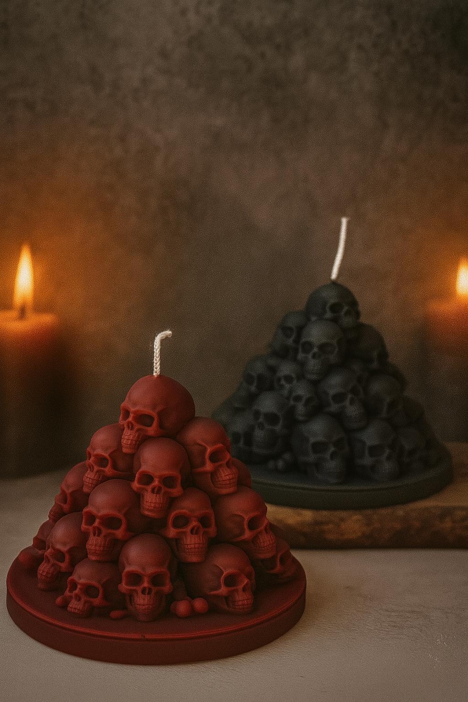 Halloween Skull Candle: Spooky Gothic Home Decor - Etsy