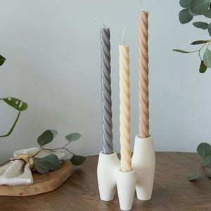 Beeswax Spiral Taper Candles: Colorful Minimalist Decor