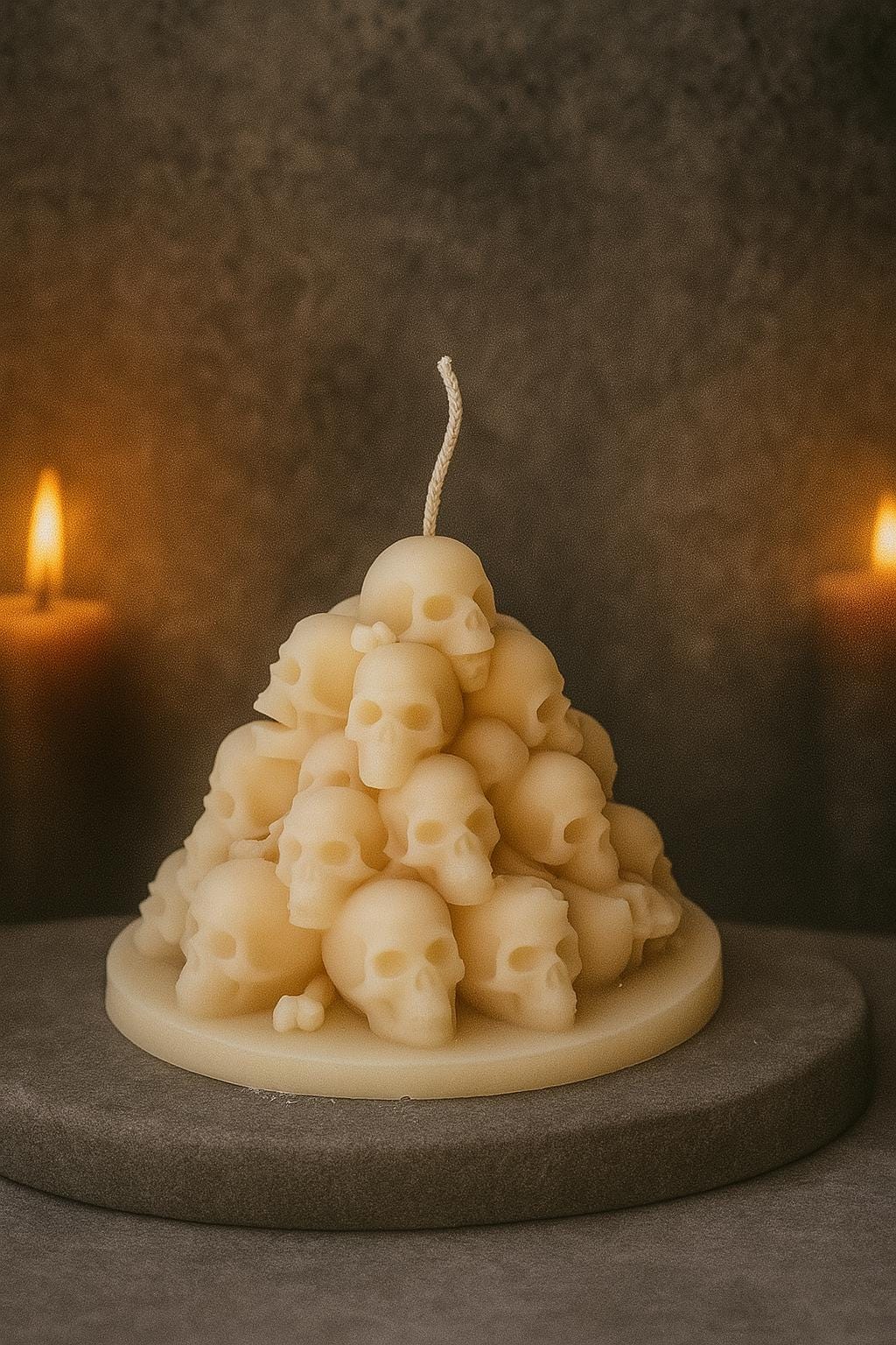 Halloween Skull Candle: Spooky Gothic Home Decor - Etsy