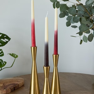 Уникальные свечи Ombre Taper Candles - Декор для дома, Набор столовых свечей, Коническая свеча, Центральная часть стола, Подарок для нее, Романтические свечи, Современные свечи