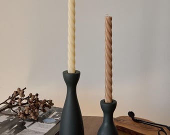 Spiral Taper Candle: Hand-Poured Soy Wax Dinner Candle