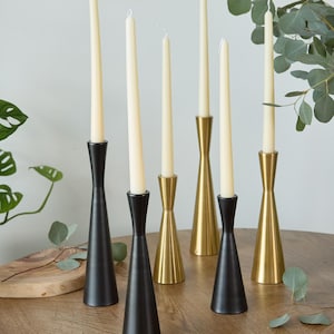 Handmade White Soy Wax Taper Candle Set: Minimalist Home Decor