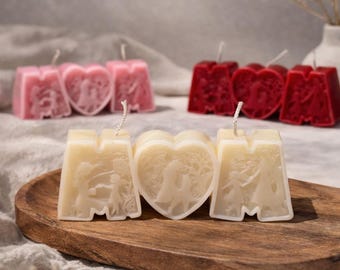 Handmade Soy "MOM" Candle with Heart Detail | Mother's Day Keepsake