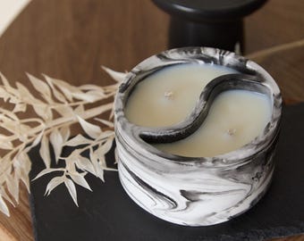 Vela Yin Yang: Vela de cera de soja con aromaterapia para aliviar el estrés