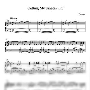 Cutting My Fingers Off - Turnover | Piano Sheet Music (PDF Download)