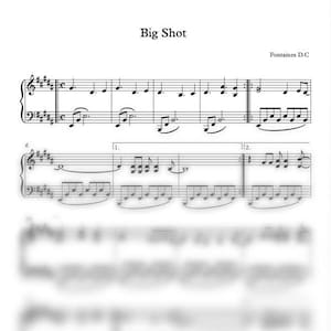 Big Shot - Fontaines DC | Piano Sheet Music (PDF Download)
