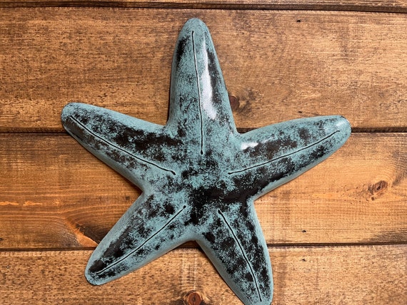 Starfish 16in x 16in Beach Tropical Coastal Metal Art Sculpture Art