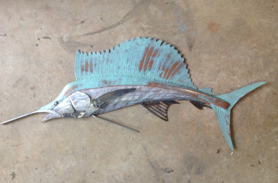 Sailfish 48in Metal Wall Art Sculpture FREE SHIPPING in the US