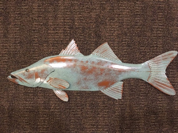 Snook Metal 30in Fish Wall sculpture SHIPPING FREE in the US