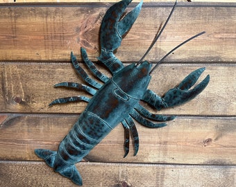 Lobster 26in Metal Wall Sculpture  Tropical  Coastal Art