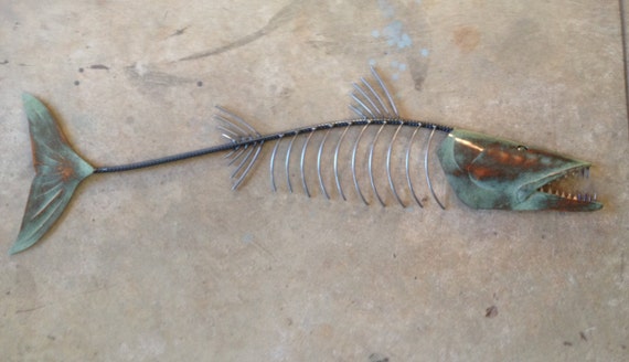 Barracuda 48in Metal Fish Sculpture FREE SHIPPING in the US