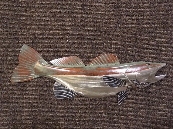 Walleye 30in metal fish Handmade Art wall Free Shipping in the US