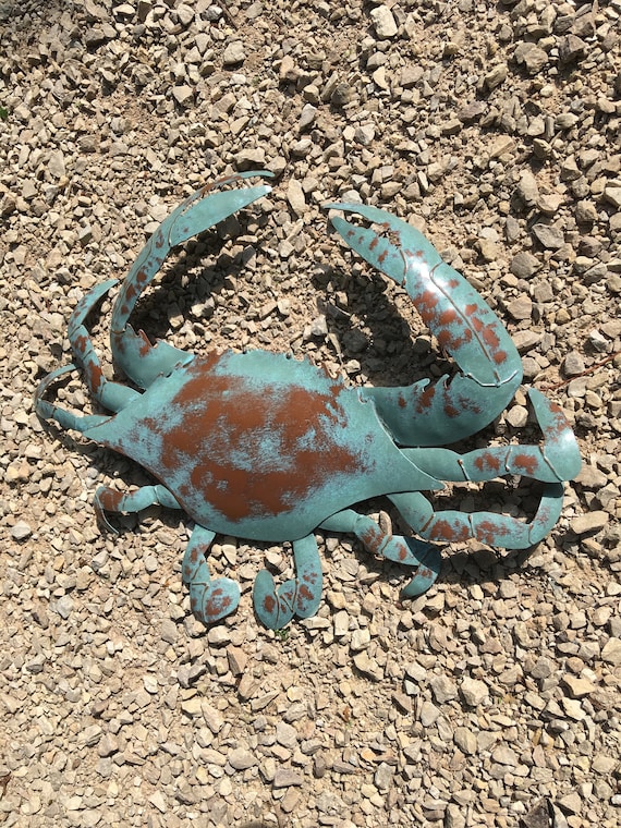 Blue Crab Wall Art Metal Sculpture SHIPPING FREE in the US