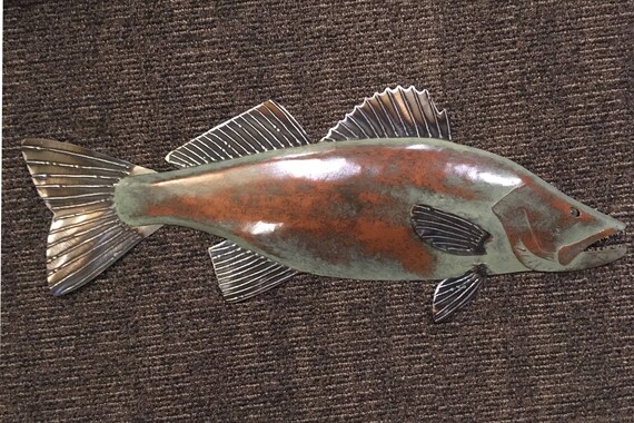 Walleye 26in metal Wall Art SHIPPING FREE in the US