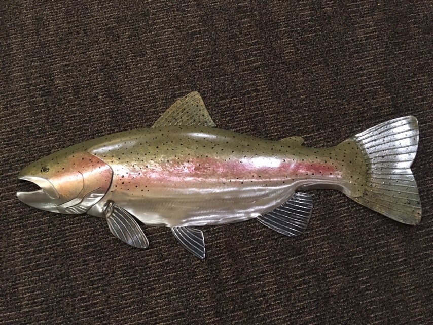 Rainbow Trout Wall Sculpture Fish Art FREE SHIPPING in the US