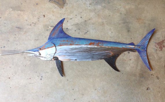 Sword Fish 48in  Metal Wall Art  SHIPPING FREE in the US