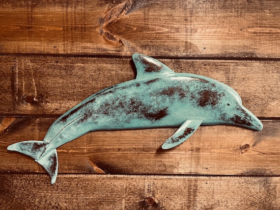 Dolphin 30in Metal Art Wall sculpture SHIPPING FREE in the US