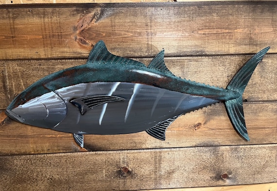 Blue Fin Tuna 35in Metal Wall Sculpture  FREE SHIPPING in the US