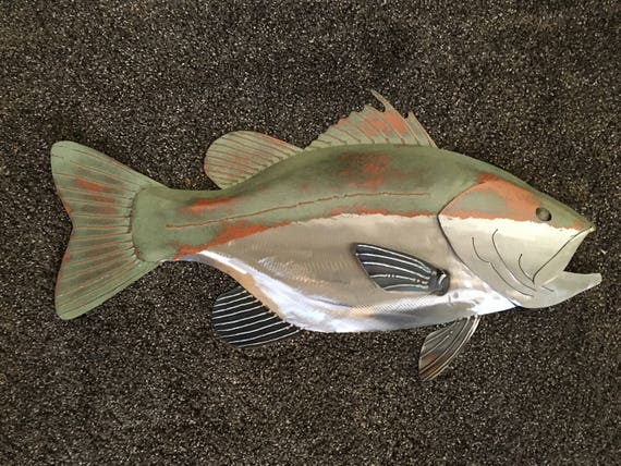 Largemouth Bass 24in Metal Wall Art FREE SHIPPING in the US