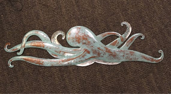 Octopus 48in Handmade Metal Wall Art