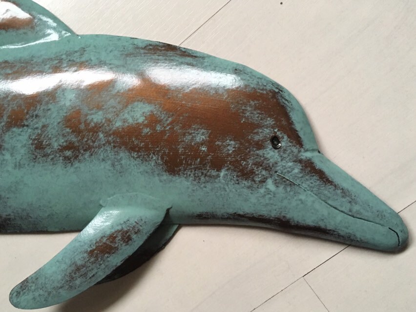 Dolphin 30in Metal Art Wall sculpture SHIPPING FREE in the US