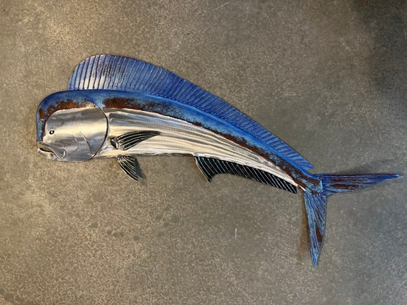 Mahi Mahi 35in Wall Metal Fish sculpture FREE SHIPPING in the US