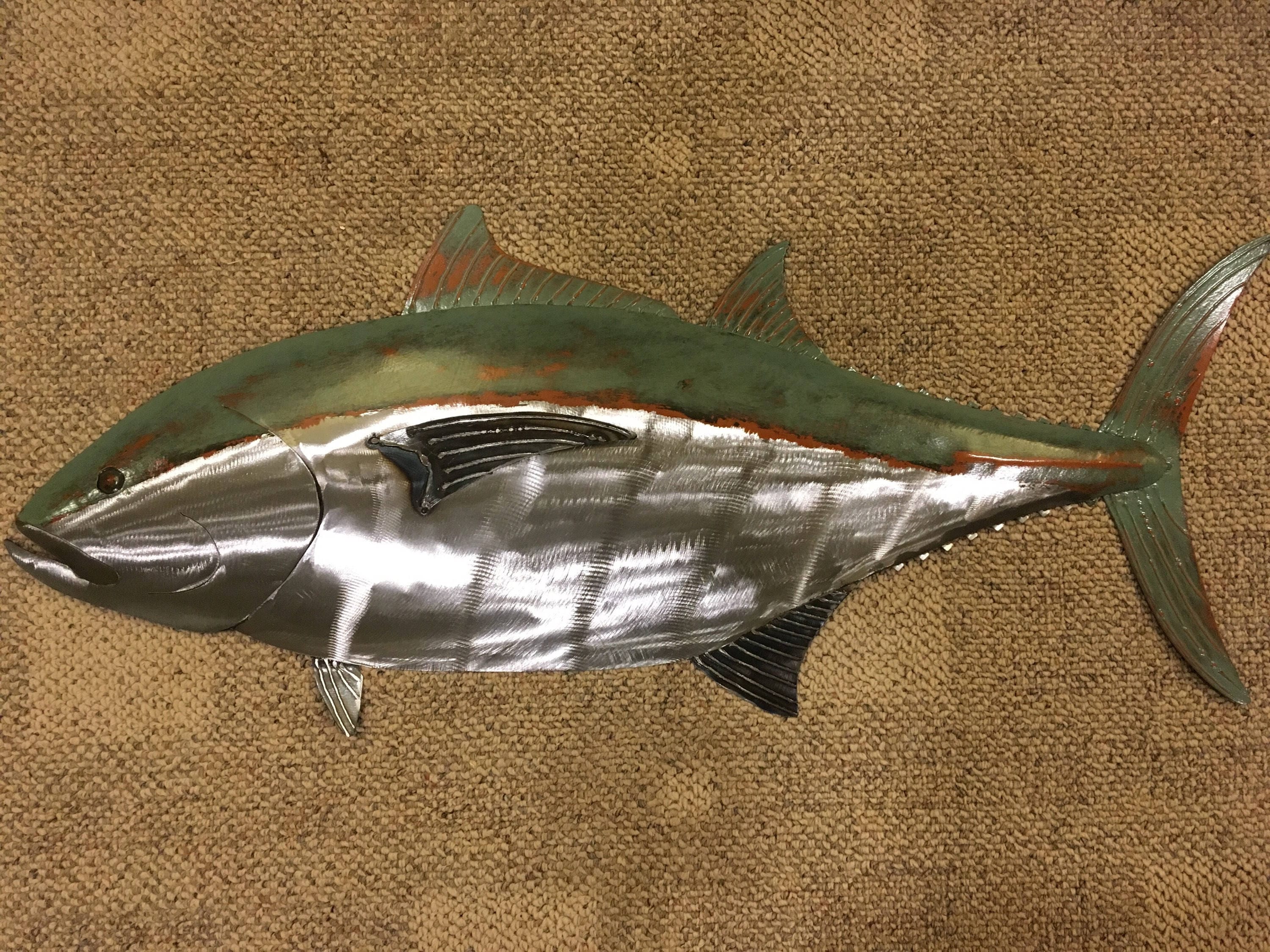 Blue Fin Tuna 35in Metal Wall Sculpture FREE SHIPPING in the US