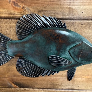 Crappie 20in metal fish  wall Art  sculpture Lake Cabin Cottage