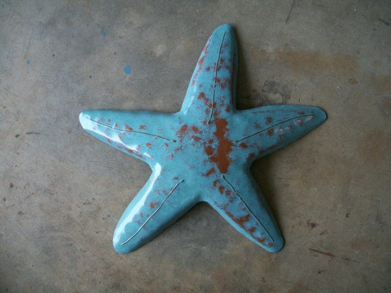Starfish  16in x 16in Beach Tropical  Coastal Metal Art Sculpture Art