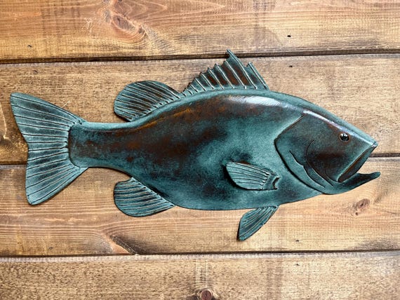 Largemouth Bass 24in Metal Wall Art SHIPPING FREE in the US