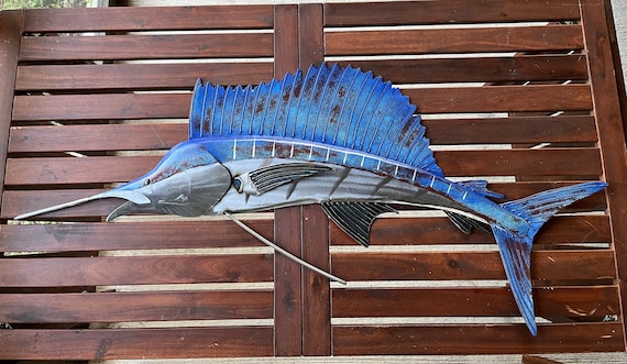 Sailfish Metal 48in Wall Art Fish sculpture SHIPPING FREE in the US