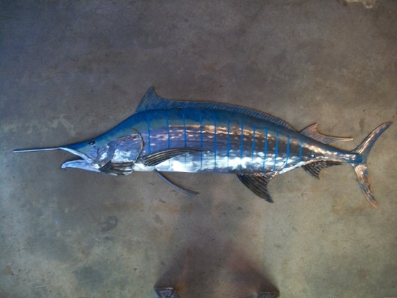 Blue Marlin 68in Metal Fish Wall Art FREE SHIPPING in the US