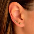 14k Gold Ear Climber Earrings, Vine Ear Crawlers, Minimalist Modern Jewelry