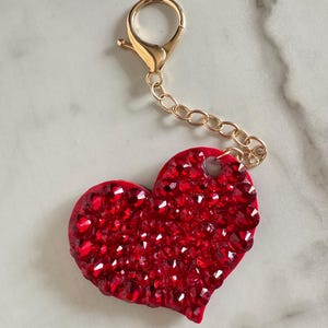 NFC Tag Heart Shaped Rhinestone Keychain {Digital business card, Social Media, Business Promotion, Tap to tip / link}