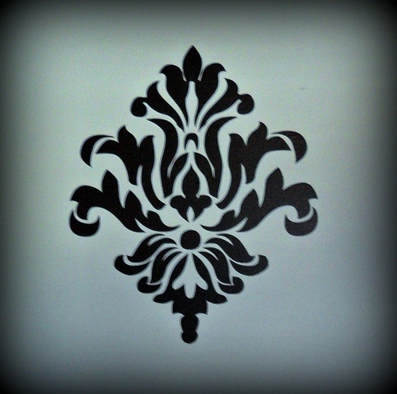Items similar to Vinyl Wall Art Damask on Etsy