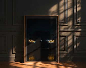 BMW M4 CS front view POSTER – cinematic car wall art print