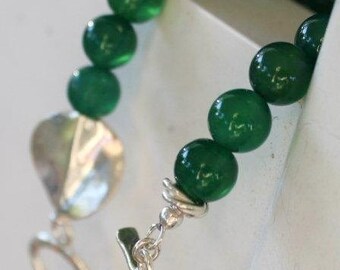 Emerald Green Stacking Bracelet