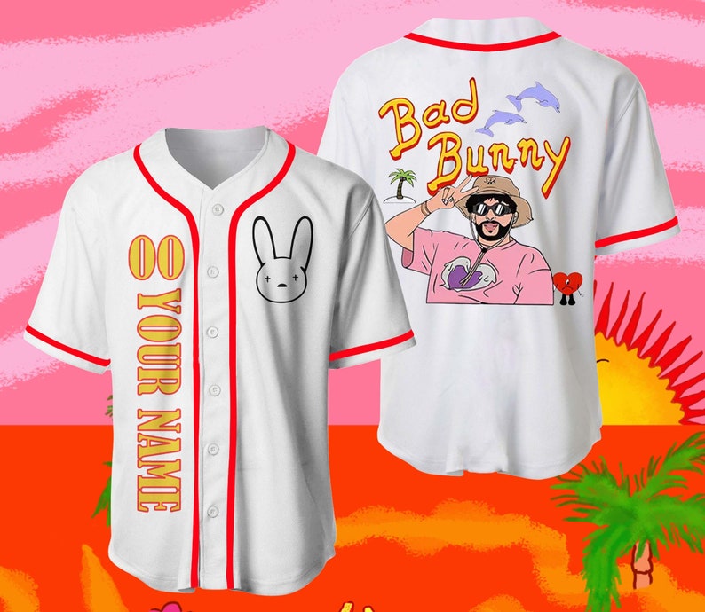 Bad Bunny Baseball Jersey Bad Bunny Jersey Shirt Un Verano Etsy