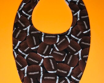 Football flannel baby bib