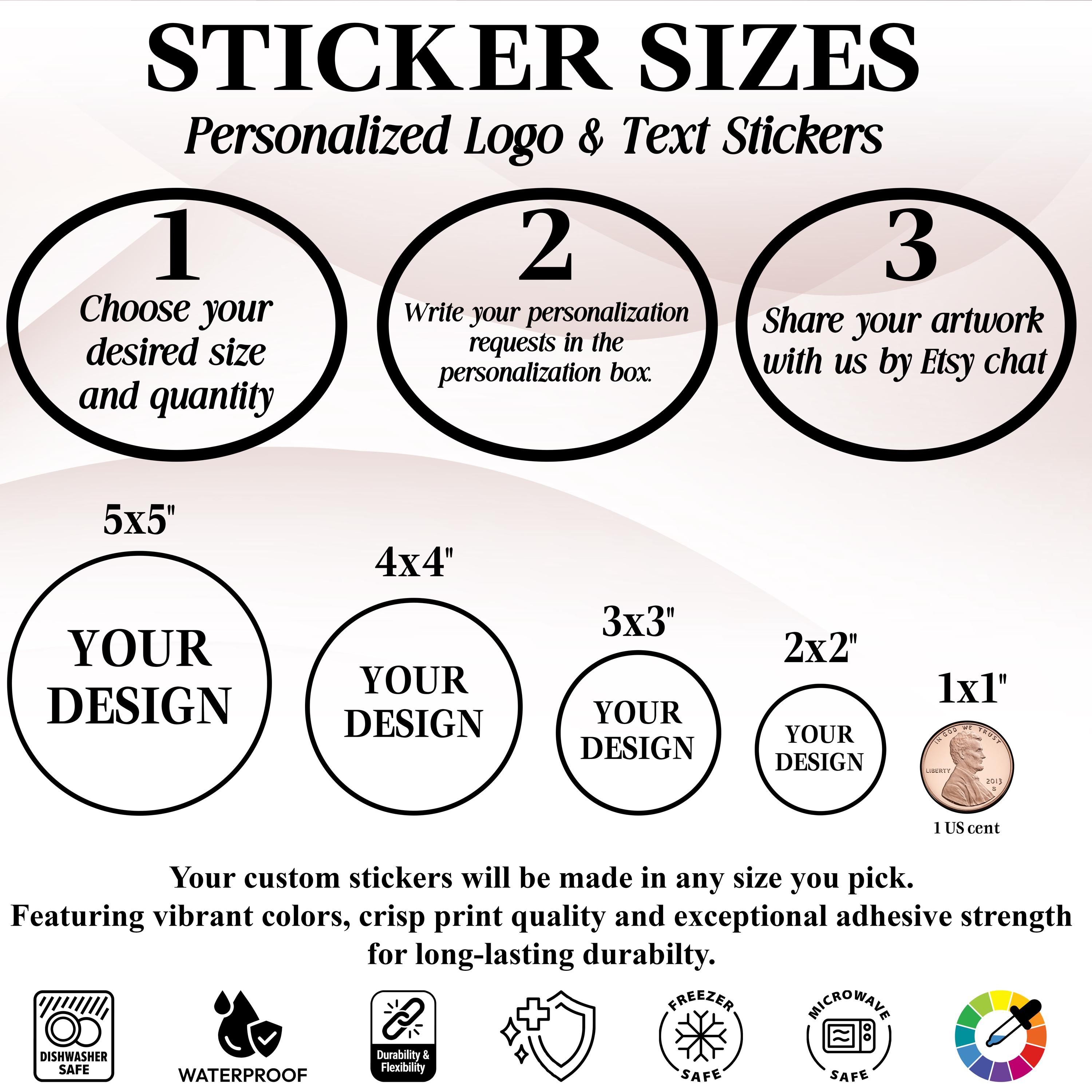 Custom Waterproof Die Cut Stickers, Personalized Vinyl Stickers ...
