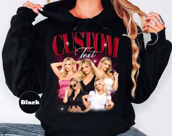 Custom Photo Sweatshirt, Retro Personalized Photo Hoodie, Custom Valentines Day Gift, Personalized Photo Graphic Sweatshirt, Custom Gift