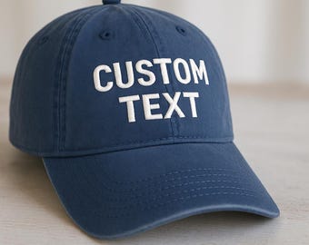 Custom Personalized Text Embroidered Trucker Hat, Custom Baseball Team Hat, Personalized Trucker Hat Gift, Fathers Day Gift, Game Day Cap