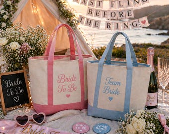 Personalisierte Braut Tasche bestickt, Brautjungfer Geschenk, Jutebeutel, Brauttasche, Brautjungfer Geschenk, Jubiläumsgeschenk, Hochzeitsgeschenk