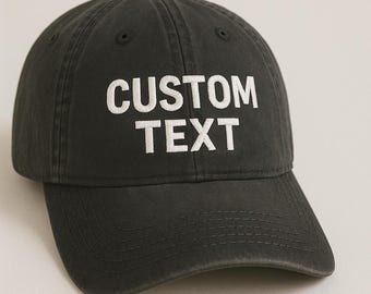 Custom Embroidered Text Hat, Personalized Dad Cap, Game Day Baseball Cap, Fathers Day Gift, Personalized Trucker Hat Gift, Business Merch