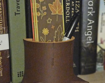Boekensteun boomstronk met bladwijzerhouder + 4 holografische bladwijzers voor de herfst | Herfstboekenplankdecor Cadeau voor lezers Fall Vibes