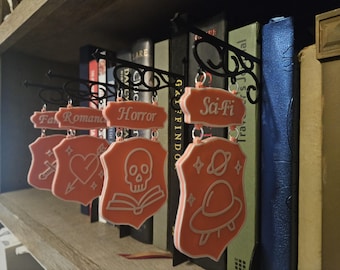 Letrero colgante para estantería, decoración de libros con montaje adhesivo, decoración de estantería Smut ST, letrero para leer TBR