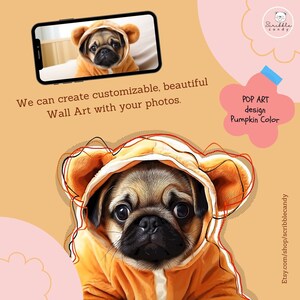 POP ART Custom Pet Digital Art Cartoon Digital Download from Photo Custom Dog Cat Portrait Wall Art Prints download printable home decor