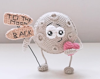 Moon in Love Crochet Pattern: Amigurumi Toy (PDF Pattern)