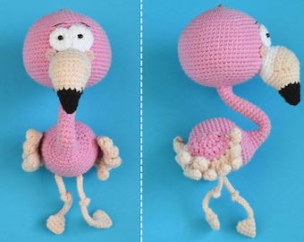 FLAMINGO Crochet pattern, PDF Digital Download, Amigurumi bird